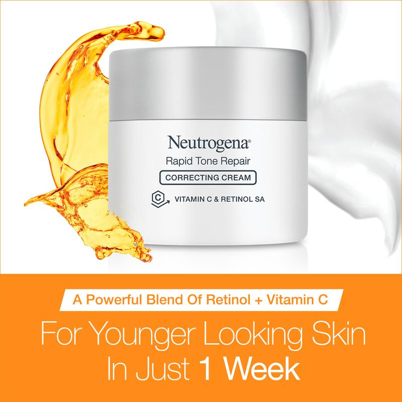 Neutrogena Rapid Tone Repair Retinol + Vitamin C Face Cream – 1.7 oz, Brightening & Anti-Aging Cream for Even, Radiant Skin!