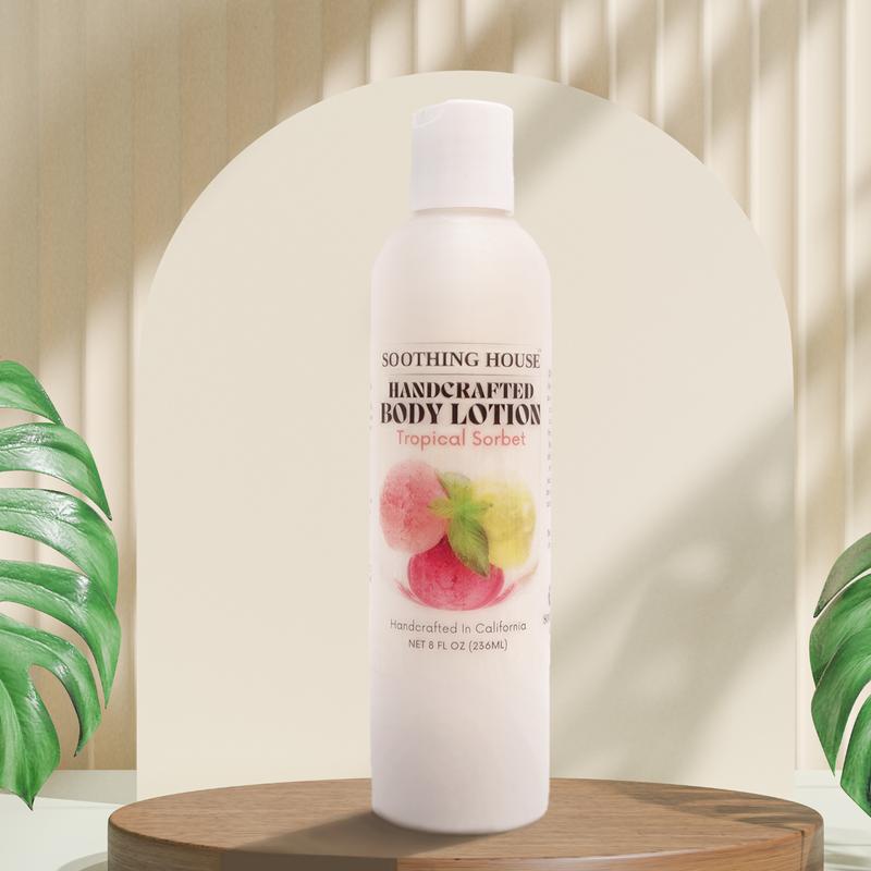 Handcrafted Tropical Sorbet Body Lotion for Moisturization, Hydration, Smooth, and Soft Skin Moisture Body Care Moisturize Fragrance Daily Comfort Body Care Fragrance