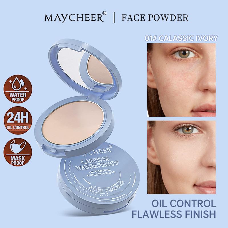 MAYCHEER Setting Powder,Matte Texture,Oil Control,Long-Lasting Setting,Conceals Flaws,Brightens Skin Tone,Waterproof & Sweatproof,No Makeup Removal