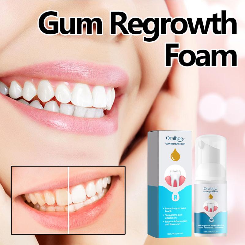 1fl.oz Gum Regrowth Foam - Personal Care Oral Care for Deep Cleaning & Fresh Breath - Gentle, Non-Irritating, Enamel & Cavity Healing Tooth Armor with Herbal Essence for Gaps & Grooves opalescence  whitening Aloe Toothpaste