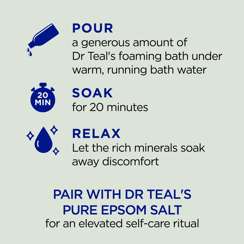 Dr Teal's Relax & Relief Foaming Bath with Pure Epsom Salt, Eucalyptus & Spearmint, 34 fl oz - Body Care, Scent