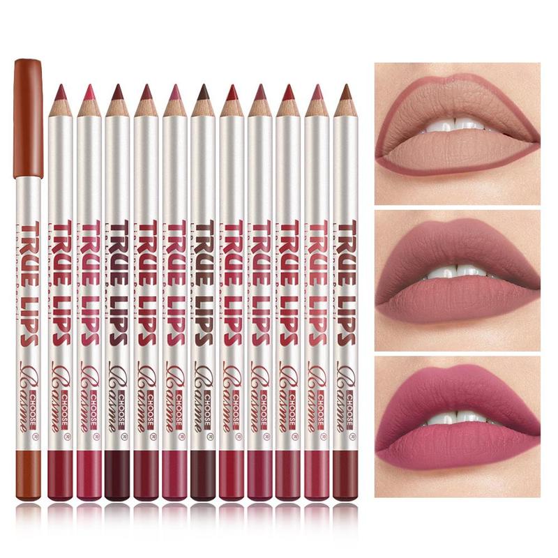 12-color Matte Lip Liner Set for Makeup, 12 Assorted Colors High Pigmented Natural Lipliner Makeup Soft Pencils, Boyfriend Gift, Christmas Gift