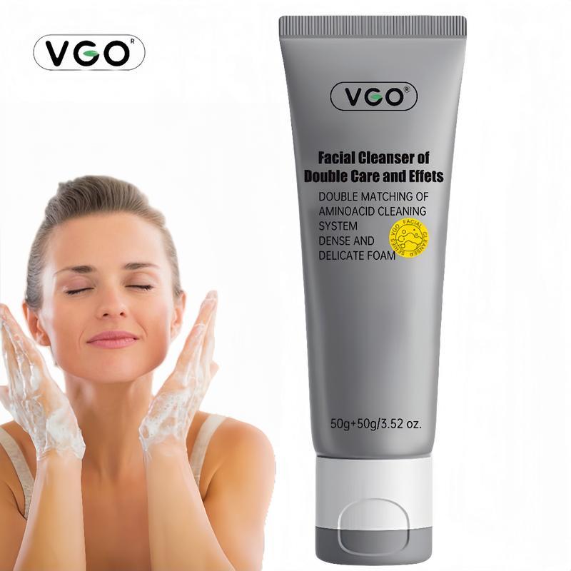 VGO Facial Cleanser of Double Care and Effets All types of skins Cleanse and moisturize-A Cleansing Skincare Gentle Charcoal Comfort SkinRepair Facial Wash Facial Cleansing skin repair anti-aging hydrating facial serum facial care vgo- facial serum