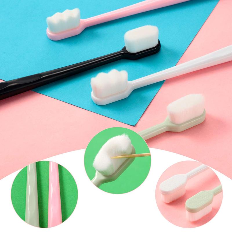 16 Pieces Extra Soft Toothbrush Micro-Nano Toothbrush with 20000 Floss Bristles Manual Toothbrushes for Sensitive Teeth Pregnant Women Elderly Children, 2 Styles