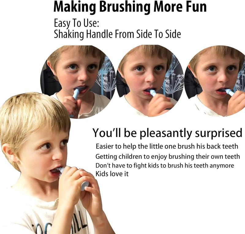 U Shaped  , Toothbrushes U Shape with 3 count Heads for ,, Whole Mouth   Brush for  6-12 Years Blue