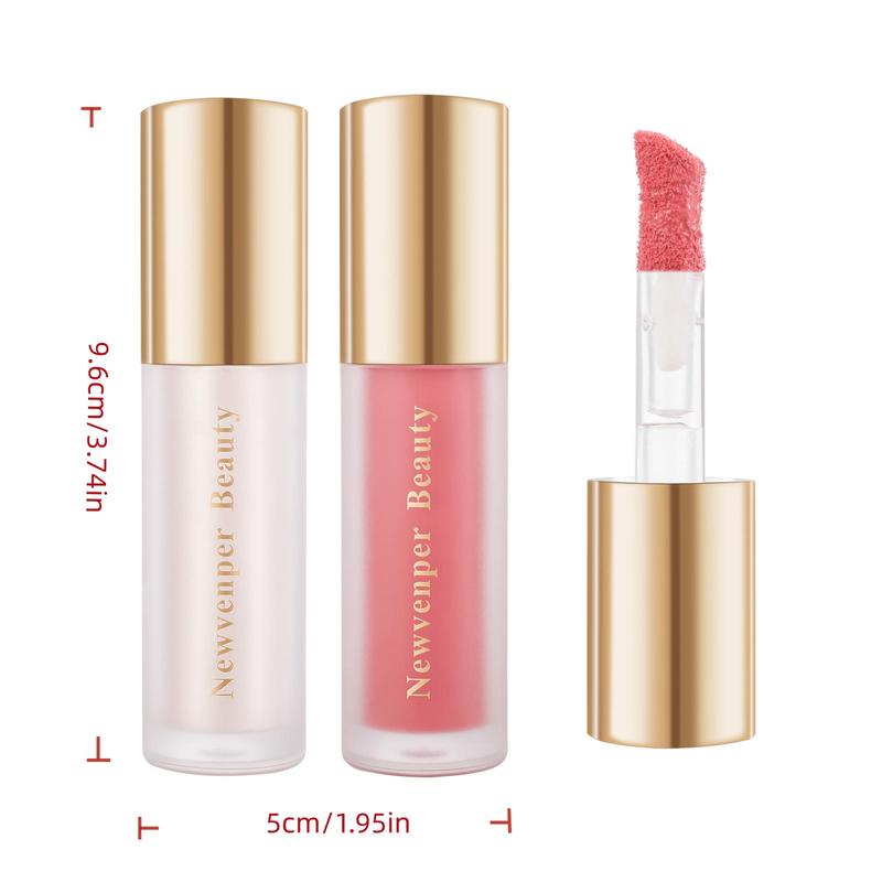 Long Lasting Liquid Highlighter & Liquid Blush, 1 Set Moisturizing Liquid Highlighter & Liquid Blush for Women & Girls, Suitable for Face & Body