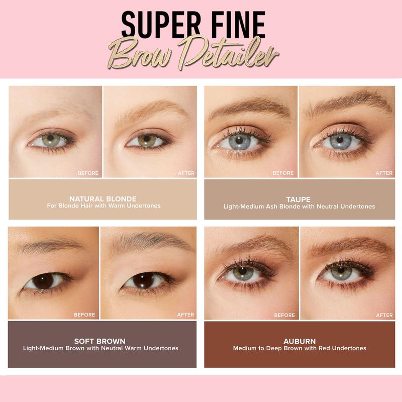 Too Faced Super Fine Waterproof Smudge Proof Long Wear Brow Detailer Eyebrow Pencil