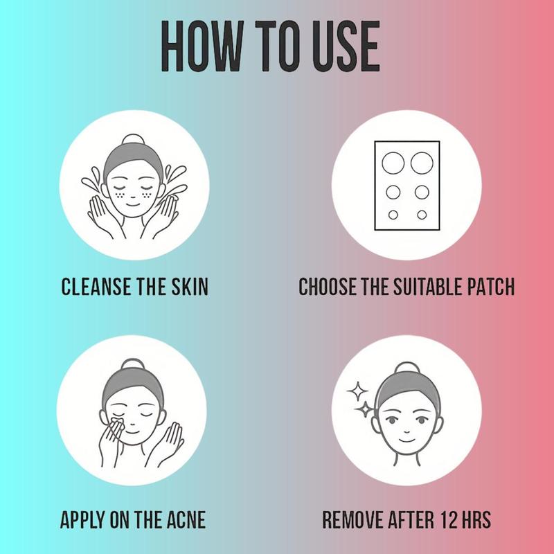 Cute Cartoon Design Acne Care Patch, 60pcs Hydrocolloid Acne Cover Patches, Facial Skin Care Product for Women & Men