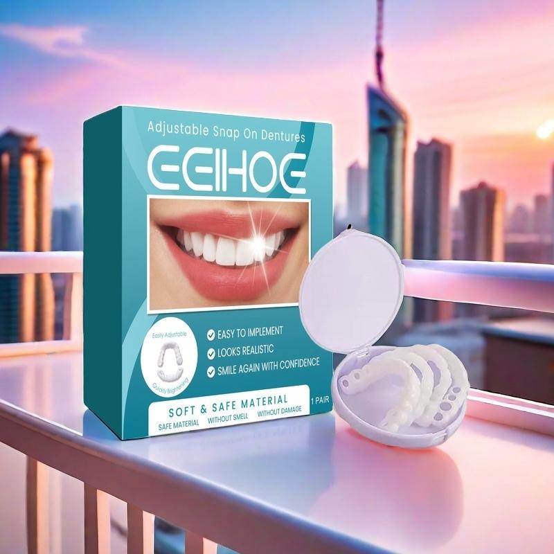 Temporary Teeth Perfect Cover,Adjustable Snap On,Moldable False Teeth for Beautiful Smile,Nature and Comfortable