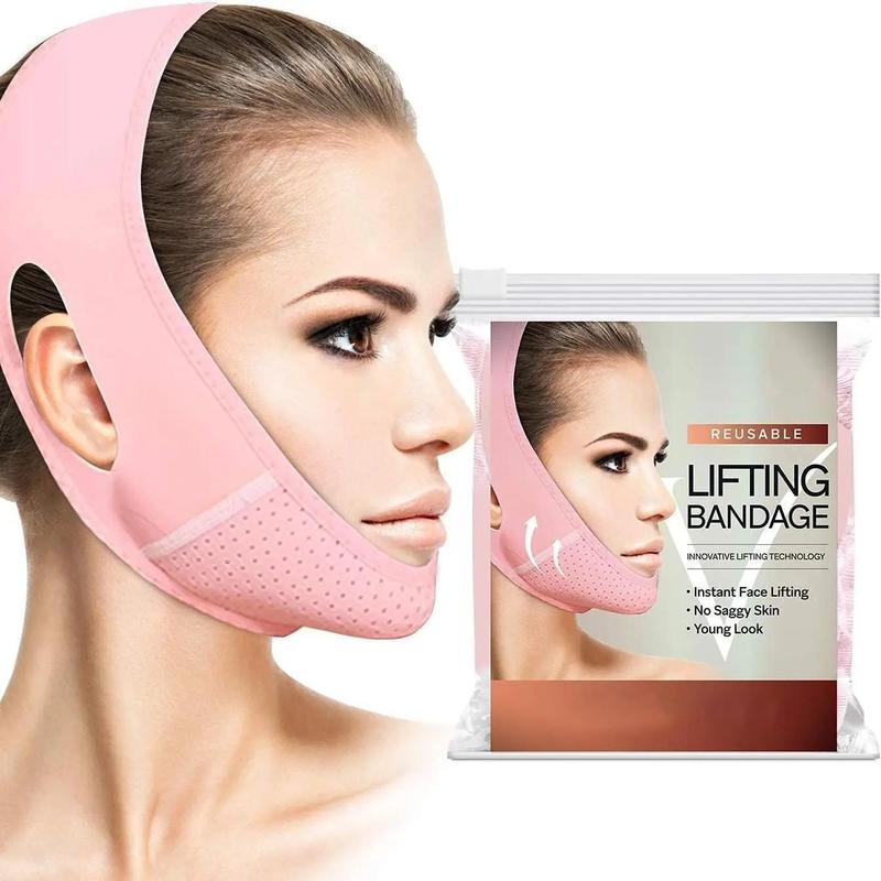 V-Shaped Face Lifting Bandage,  Reusable Chin & Neck Lift Belt, Professional Skincare Tools for Women, Christmas Gift