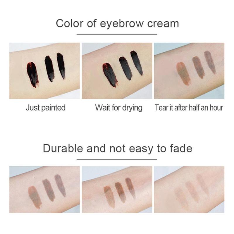 Peel off Eyebrow Dyeing Gel, 1 Count Waterproof Natural Color Tear off Eyebrow Tinted Gel, Brown Color Tone Eye Makeup Product for Women & Girls, Eye Brow Cosmetic Product