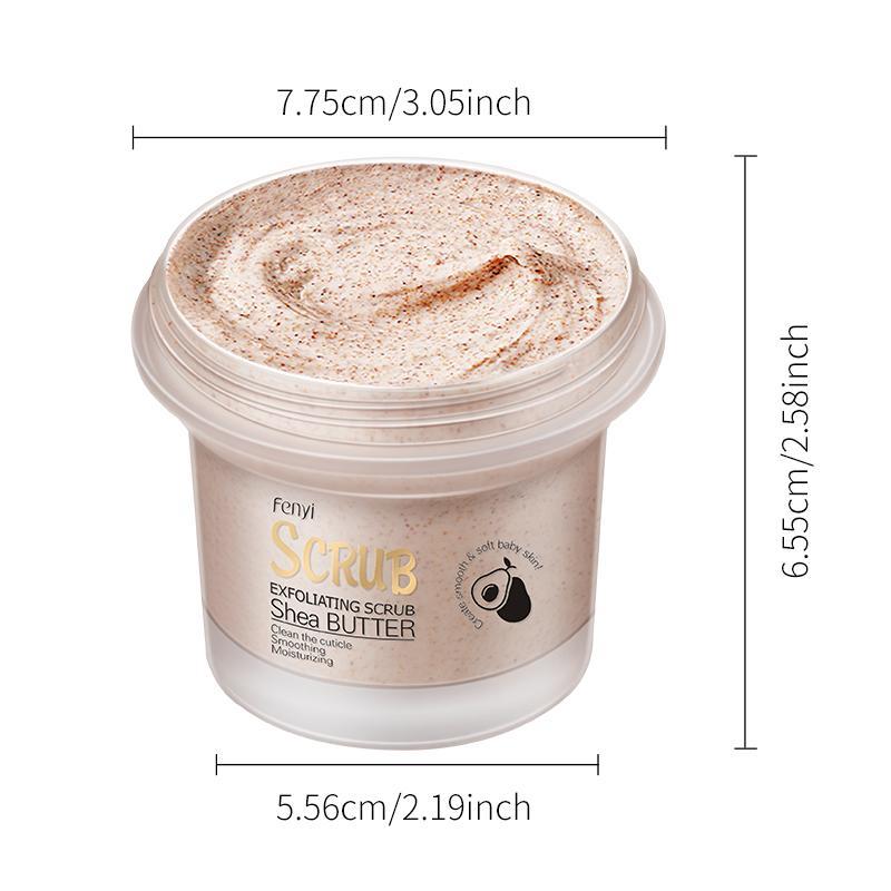 Deep Cleansing Skin Scrub Shea Butter, Skin Cleaning and Soothing Shower Mud, Moisturizing Bath Cream for Men and Women, Body Care Beauty Accessories