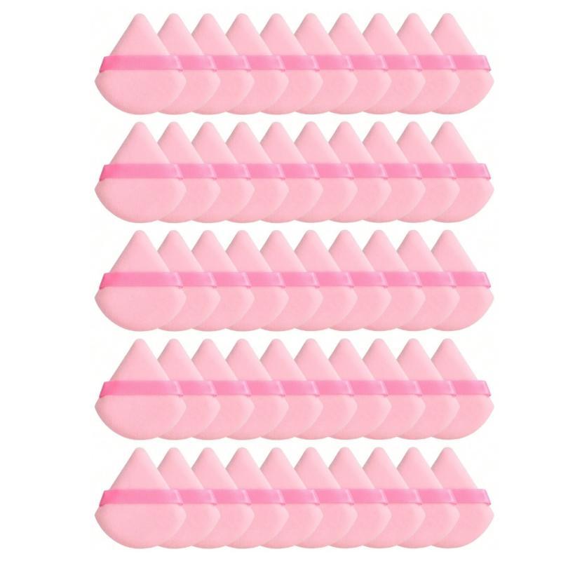 Soft Triangle Powder Puff, 50pcs Triangular Makeup Sponge Puff, Professional Makeup Tool for Women & Girls