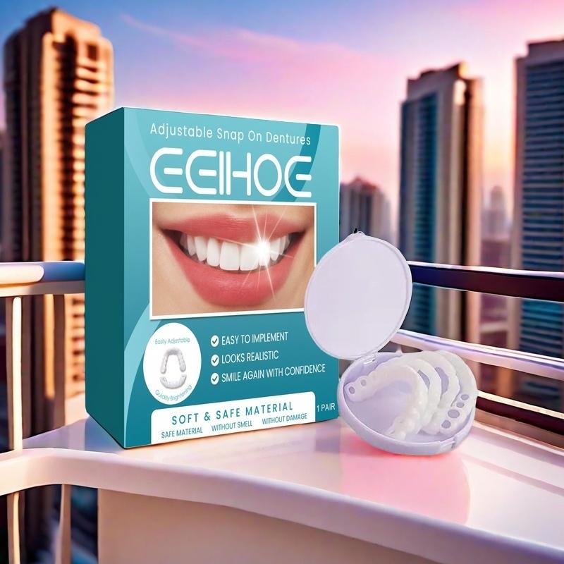 Temporary Teeth Perfect Cover,Adjustable Snap On,Moldable False Teeth for Beautiful Smile,Nature and Comfortable