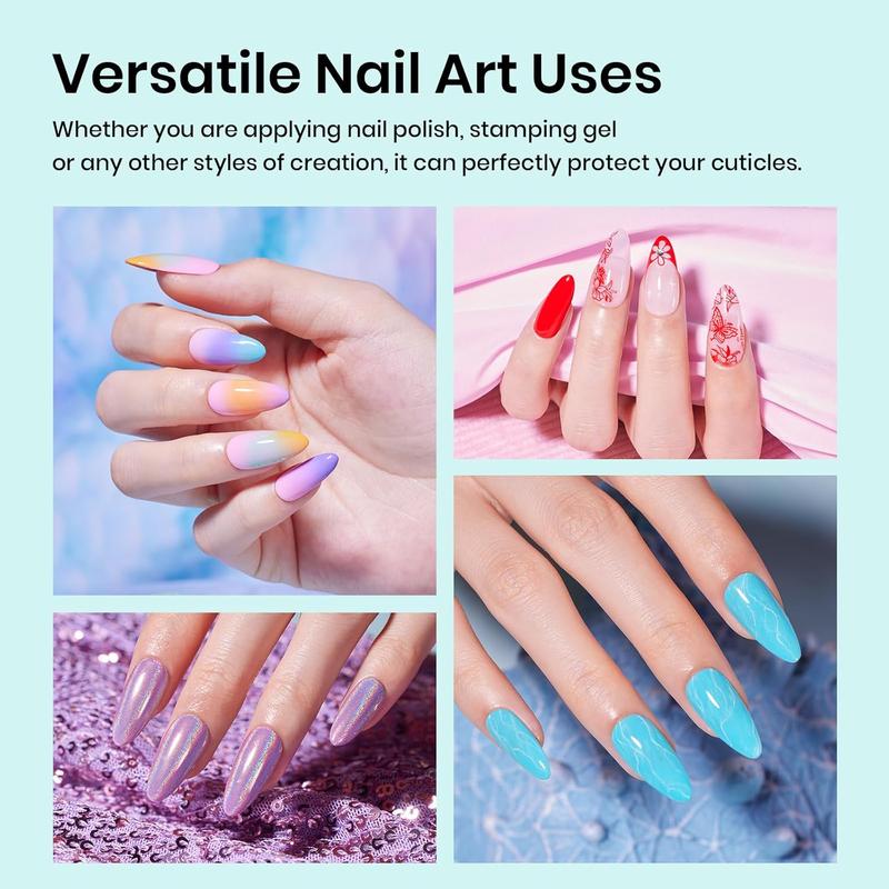 beetles Liquid Latex for Nails 30ml Latex Liquid Nail Peel off Cuticle Guard for Nail Polish with Plastic Nail Care Stick White Pink Liquid Latex Barrier Protector