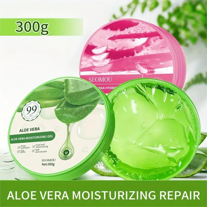 300g Aloe Vera Moisturizing Gel, Soothing Aloe Vera Gel, Deep Hydration Face and Body Care Gel, Light and Non-greasy Formula, Suitable for All Skin Types