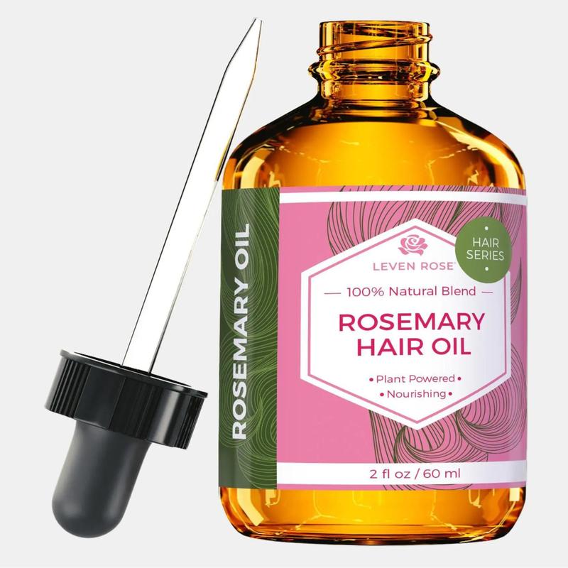 Leven Rose Organic Rosemary Hair Growth Oil 2 oz - Experience Comfort with Castor Oil, Argan Oil & Evening Primrose for Nourished, Moisturized Hair