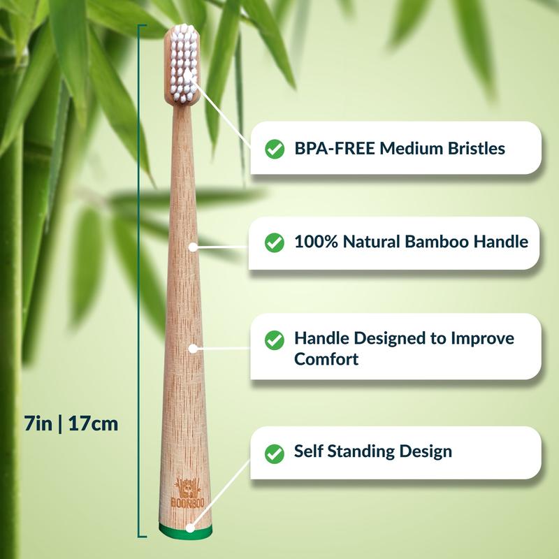 BOONBOO Toothbrush | Bamboo Toothbrush | Sustainable & Biodegradable | Environmentally Friendly