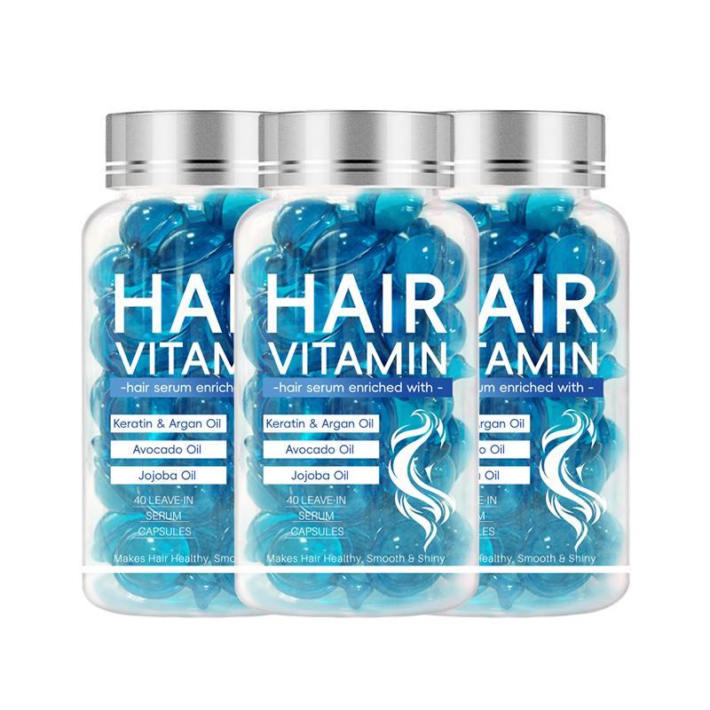 Hair Vitamin Capsule, 3 Boxes(40pcs box) Hair Care Serum Capsule, Professional Hair Care Product for Women & Men All Hair Types