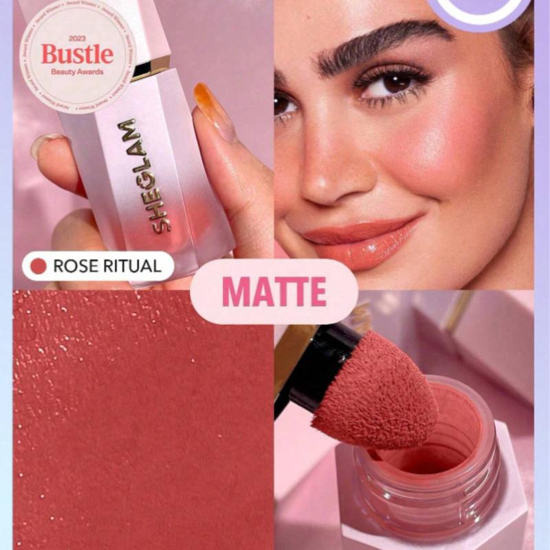 SHEGLAM Color Bloom Liquid Blush Matte Finish-Float On Gel Cream Blush, Long-Lasting Non-Fading Highly Pigmented Bronzer