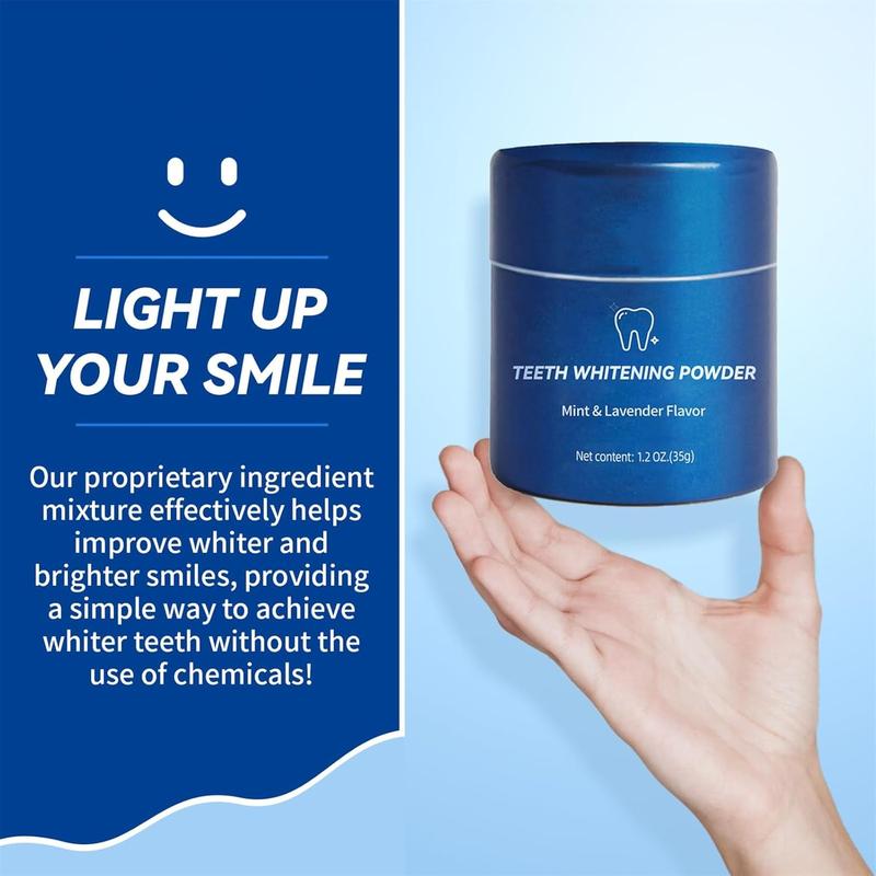 Effective Teeth Whitening Magic Powder | Adds Whitening Effects to Any Toothpaste | Infused with Calcium Carbonate for White Teeth | Lavender & Mint