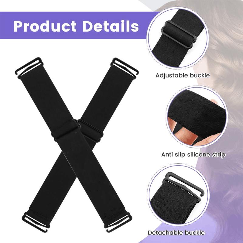 Adjustable Elastic Band for Wigs Removable Wig Band Nonslip Wig Strap Black Elastic Bands for Glueless Wig Making Wig Cap Accessories