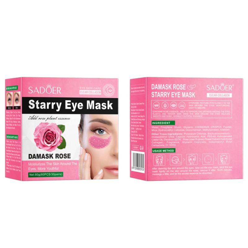 30 Pairs box Rose Starry Hydrating Brightening Eye Mask, Moisturizing Repair Eye Patch, Eye Care For Women