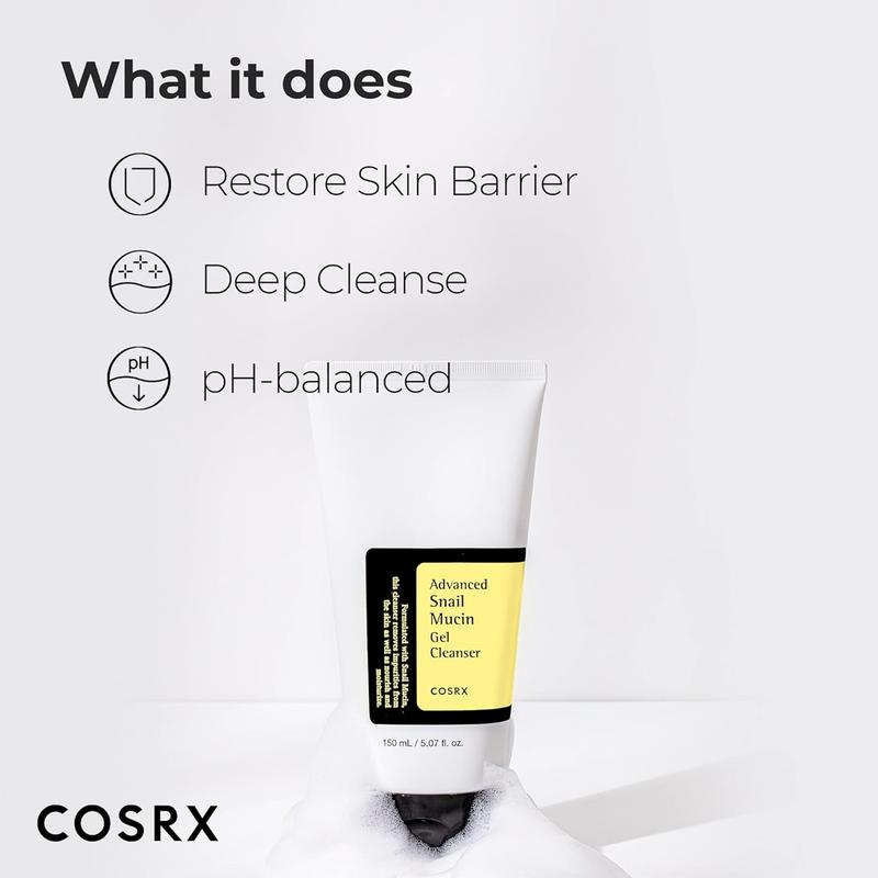 [COSRX OFFICIAL] Advanced Snail Mucin Gel Cleanser 150ml foaming  facial wash snail slime