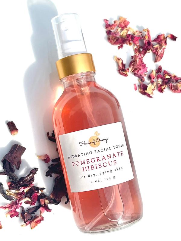 Gentle Pomegranate & Hibiscus Hydrating Facial Tonic | Hydrating, Conditioning, Nourishing Hydrate Moisturizer Moisturizing Skincare