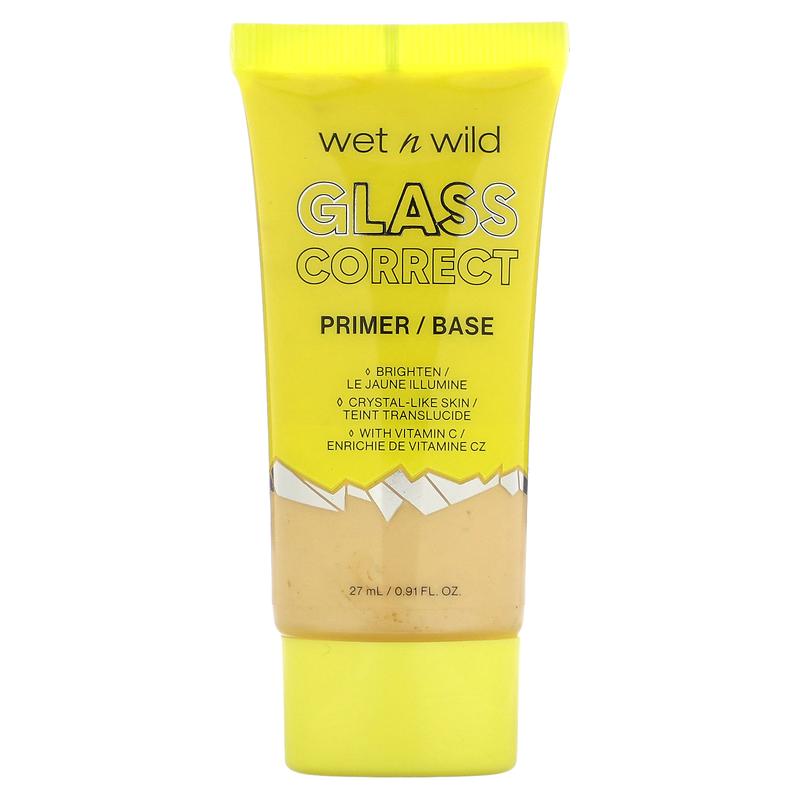 wet n wild Glass Correct Primer, 1111913 Yellow, 0.91 fl oz (27 ml)