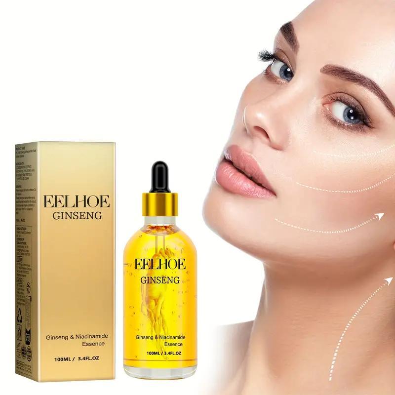 3.38oz Herbal Ginseng Serum With Niacinamide For Firming, Moisturizing, And Nourishing Skin - Skincare Solution For Eyes And Face Skin Repair Comfort