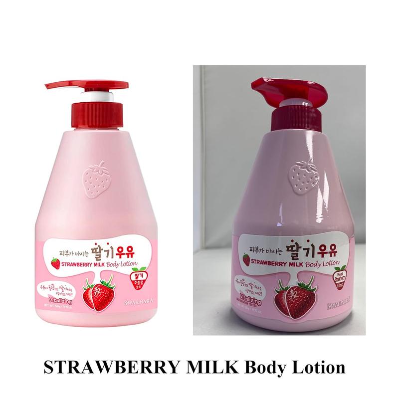 WELCOS KWAILNARA Milk Body Lotion 560 g   19.75 Fl. oz (Strawberry)