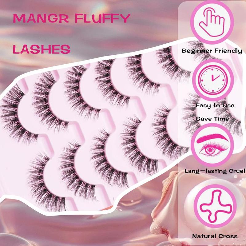 3D False Eyelashes, 1 Box 2 Boxes Natural Look Eyelash Extensions, Self Grafting Curl Eyelashes, Eye Makeup Enhancement False Eyelashes for Women