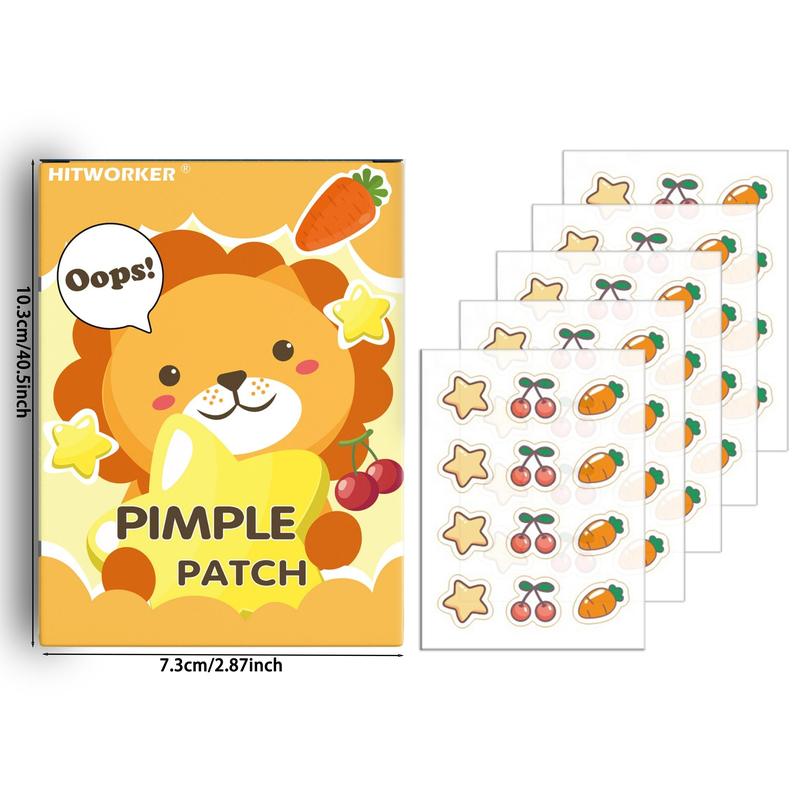 Cute Cartoon Design Acne Care Patch, 60pcs Hydrocolloid Acne Cover Patches, Facial Skin Care Product for Women & Men