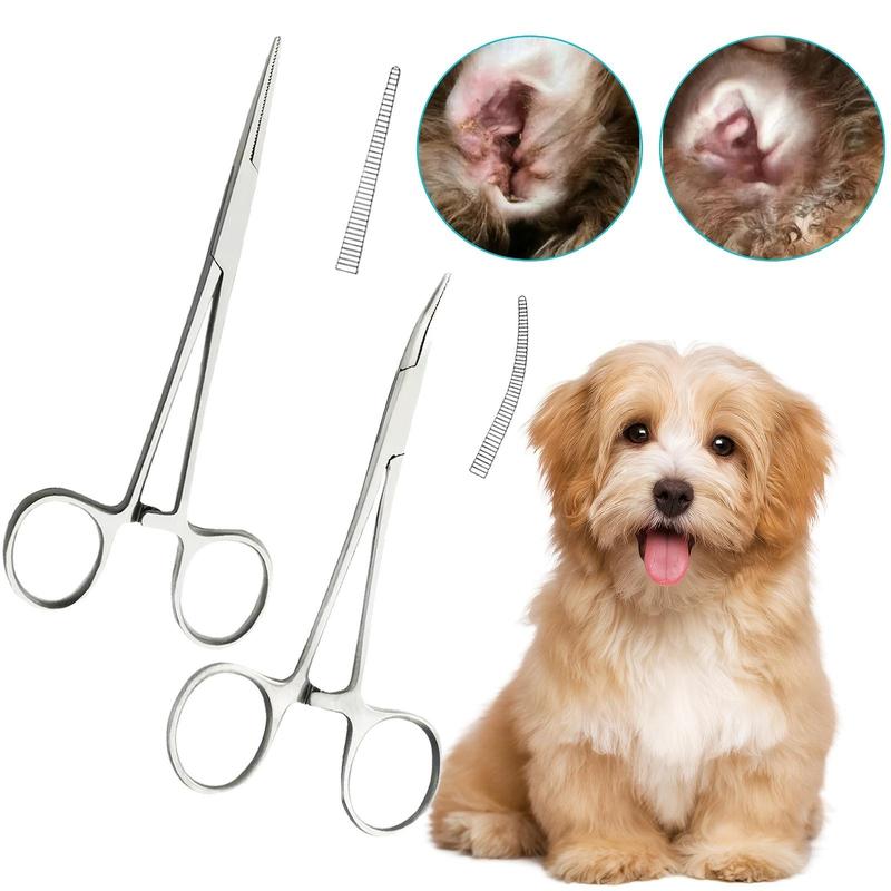 Stainless Steel Hemostatic Forceps, 1 Count Pet Ear & Nose Hair Puller, Cosmetic Hemostatic Forceps Locking, Hand Tools for Home & Office