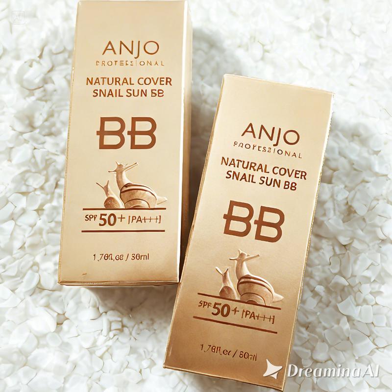 [ANJO] Natural Cover Snail Sun BB Cream SPF 50+PA+++ 50ml X 1EA   Makeup Base Snail Mucus Korean Cosmetics