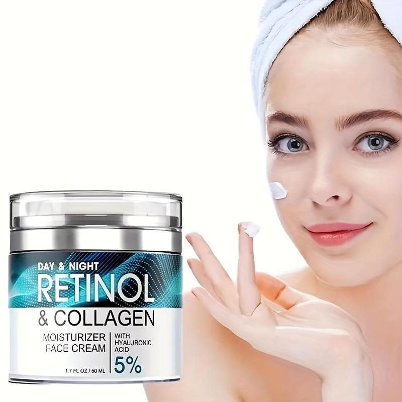 Retinol & Collagen Face Cream, 1 Count Moisturizing Face Cream, Hydrating Face Moisturizer, Face Lotion for Men & Women