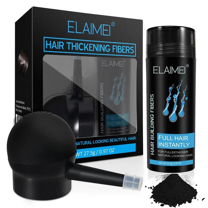 Hair Thickening Fiber Set, Hair Fiber Spray Applicator & Hair Thickening Fiber, Natural Looking Hair Thickening Powder, Professional Hair Styling Product