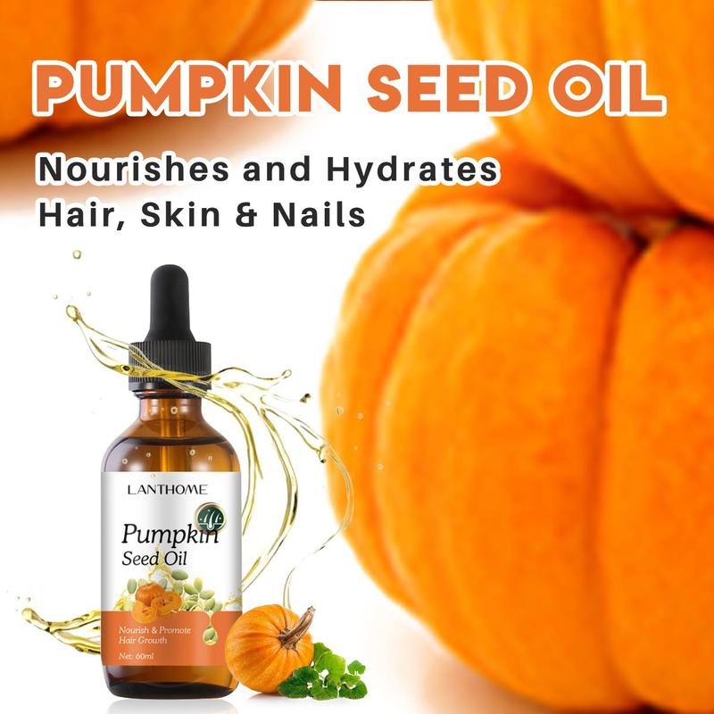 Pumpkin Seed Oil for Hair & Eyelash, Multi-functional Nourishing & Thickening Hair Care Oil, Hair Care & Styling Product for Men & Women