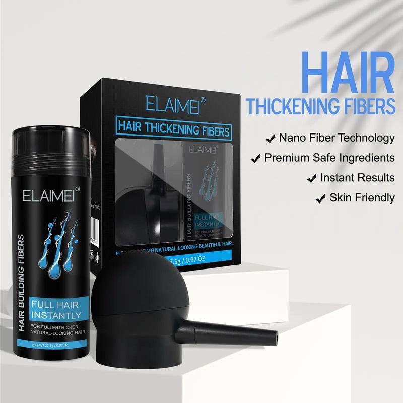 Hair Thickening Fiber Set, Hair Fiber Spray Applicator & Hair Thickening Fiber, Natural Looking Hair Thickening Powder, Professional Hair Styling Product