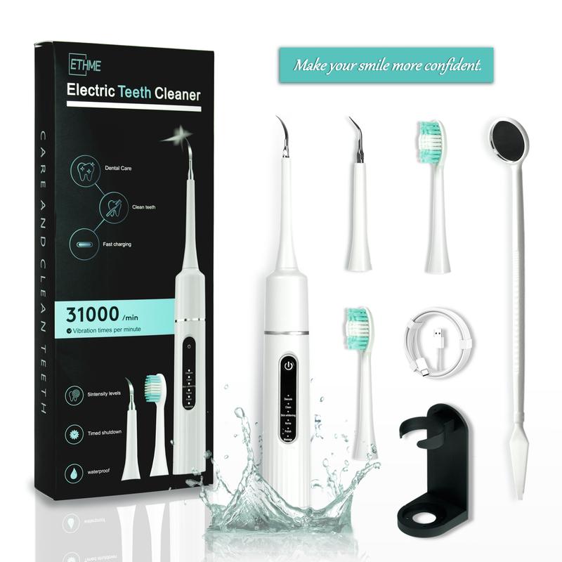 ETHME Multifunctional Plaque Remover 2-in-1 Sonic Electric Toothbrush for Adults with 5 Modes and 4 Removable Heads - Oral Comfort Cleanisng Device