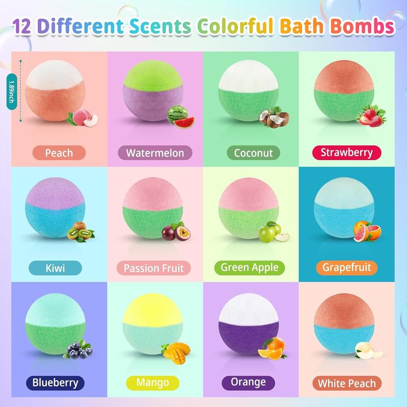 Natural Organic Kids Bath Bombs Gift Set with Surprise Toys Inside - 24 Pack - Skin Care, Skin Repair