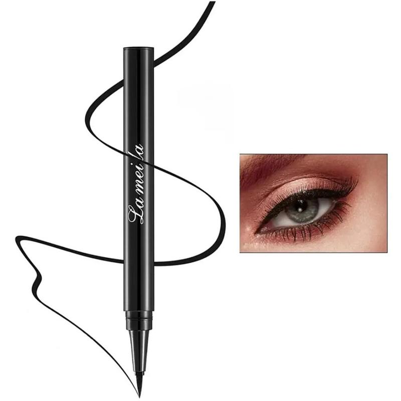 1 2pcs set Waterproof Liquid Eyeliner, Long Lasting Quick Drying Eyeliner Pen, for Daily Makeup