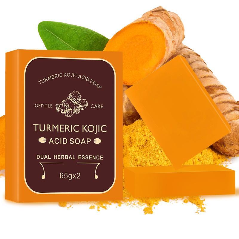 Turmeric Kojic Acid Soap, 4 Counts box Deep Cleansing & Exfoliating Soap Bar, Body Moisturizing Soap, Skin Care Soap for Women & Men