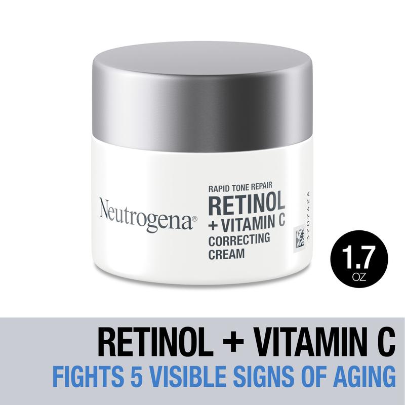 Neutrogena Rapid Tone Repair Retinol + Vitamin C Face Cream – 1.7 oz, Brightening & Anti-Aging Cream for Even, Radiant Skin!