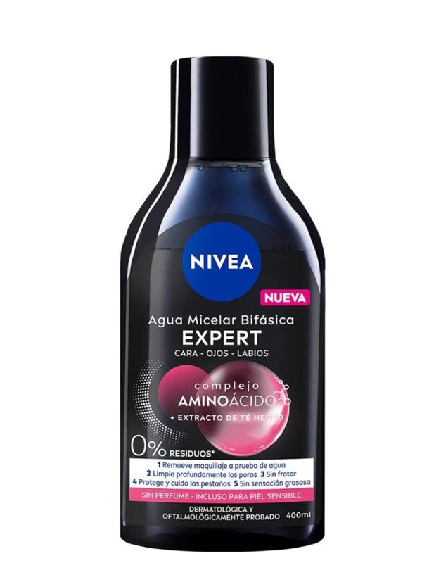 NIVEA Expert Micellar Cleansing Water (400 ml) - Vegan Formula with Amino Acid Complex, Removes Waterproof Makeup, Cleanses and Refreshes the Skin - Ideal for Sensitive Skin Facial Skincare Skin Repair Comfort Cleanser Facial Cleansing Facial Wash