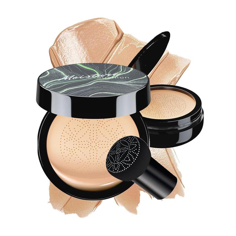 Air Cushion CC Cream - BB Cream Face Makeup Foundation for Mature Skin Moisturizing Concealer Brightening Long-lasting Even Skin Tone Suitable for All Skin Types Natural Color