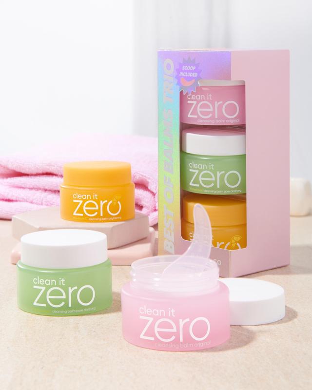 Clean it Zero Best of Balms Trio - Facial Cleanser Set - Cleansing Moisture Skincare Smooth Brightening