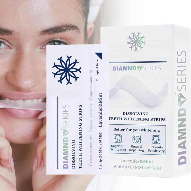 Disposable 16 tooth strips for whitening, removing dirty marks on teeth, healthy teeth and whitening teeth