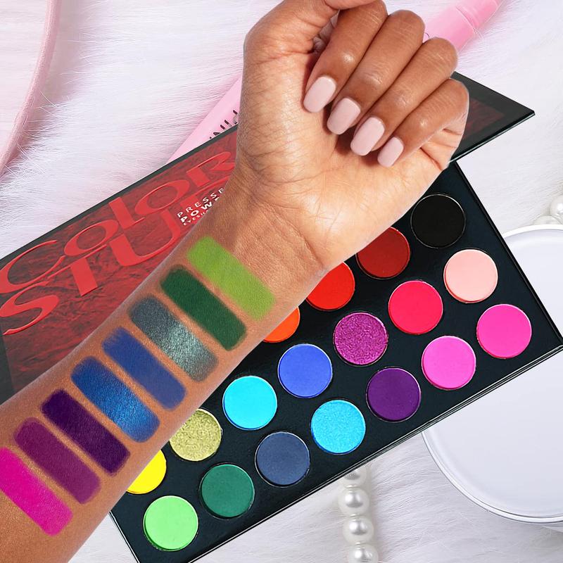 BEAUTY GLAZED 35 Pigmented Eyeshadows , Multi-Finish Matte and Shimmers Makeup , Waterproof Blendable Eye Makeup , Cruelty- Free Makeup Pallet